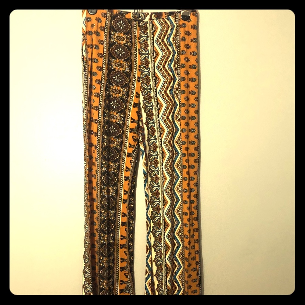 Tribal Print Bell Bottom Yoga Pants